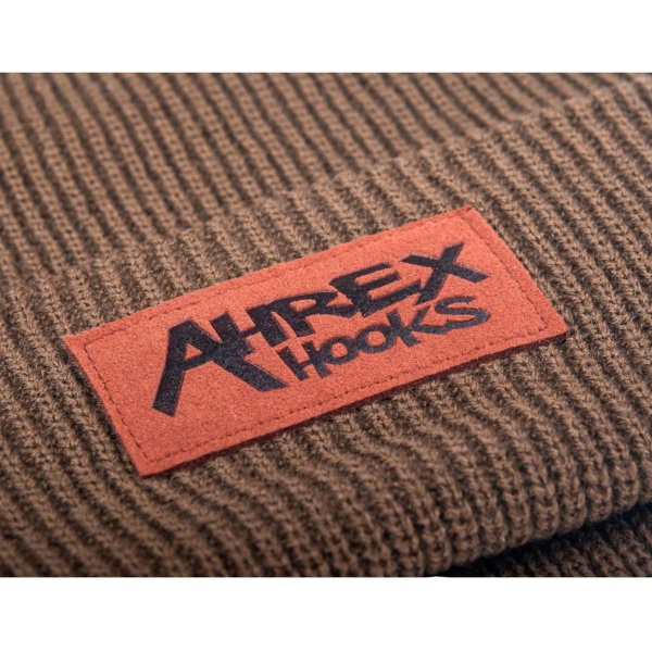 Ahrex Suede Patch Beanie Brown